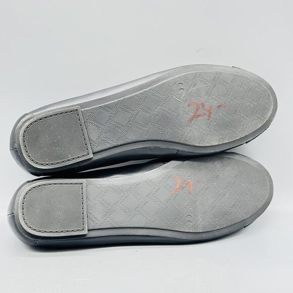 Vionic Shoes Womens 9.5 Black Leather Minna Ballet Flats Bow Cap Toe Comfort - Picture 10 of 13